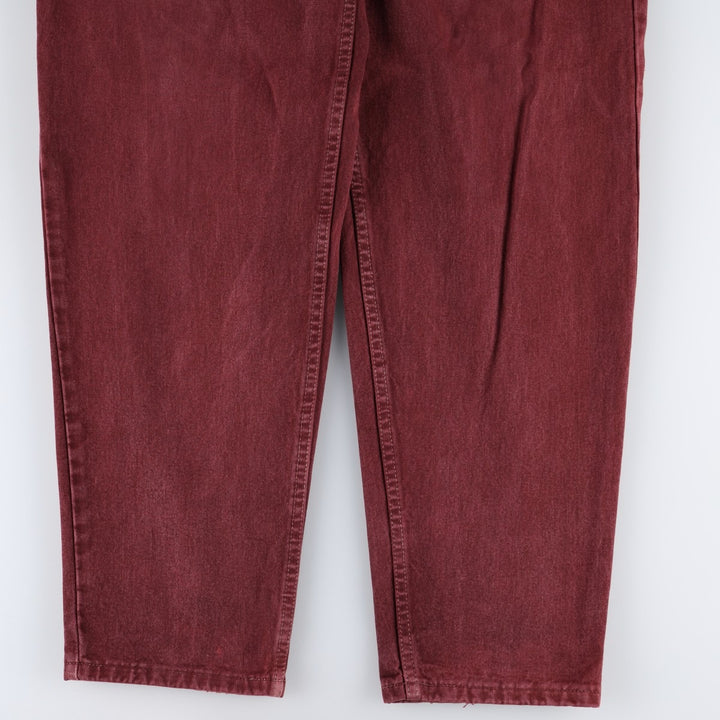 1990'S Levi's 550 Loose Fit Tapered Leg Orange Tab Tapered Denim Pants, Made in USA, Men's Size W34 (approx.), Vintage cotton Purple type red-purple Vintage Second Hand
