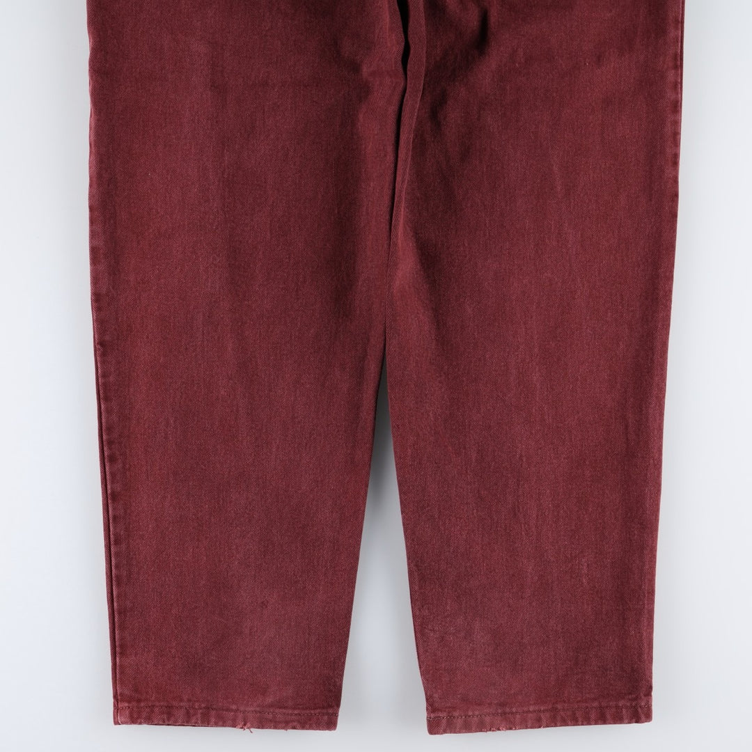 1990'S Levi's 550 Loose Fit Tapered Leg Orange Tab Tapered Denim Pants, Made in USA, Men's Size W34 (approx.), Vintage cotton Purple type red-purple Vintage Second Hand
