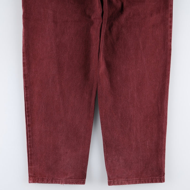 1990'S Levi's 550 Loose Fit Tapered Leg Orange Tab Tapered Denim Pants, Made in USA, Men's Size W34 (approx.), Vintage cotton Purple type red-purple Vintage Second Hand