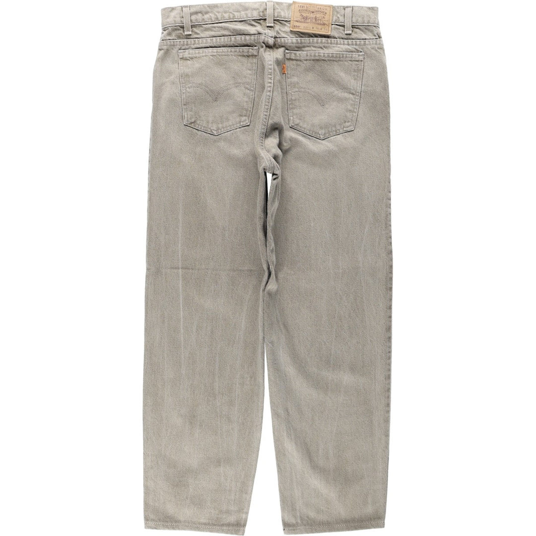90'S Levi's 550 Relaxed Fit Tapered Leg Orange Tab Tapered Denim Pants, Made in USA, Men's W35 (approx.), Vintage cotton Khaki type Vintage Second Hand