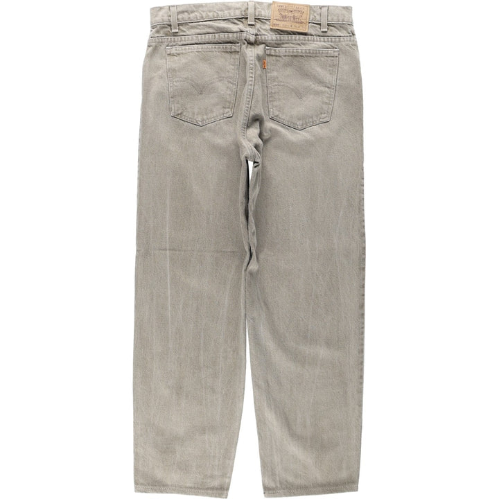 90'S Levi's 550 Relaxed Fit Tapered Leg Orange Tab Tapered Denim Pants, Made in USA, Men's W35 (approx.), Vintage cotton Khaki type Vintage Second Hand