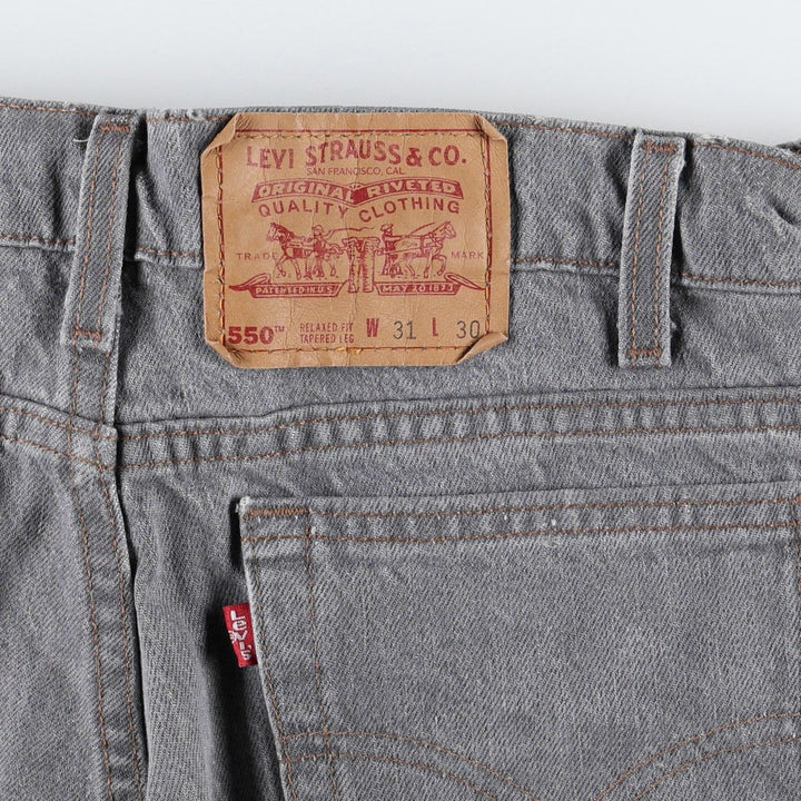 90'S Levi's 550 Relaxed Fit Tapered Leg Tapered Denim Pants Made in USA Men's W31 Vintage cotton gray type Vintage Second Hand