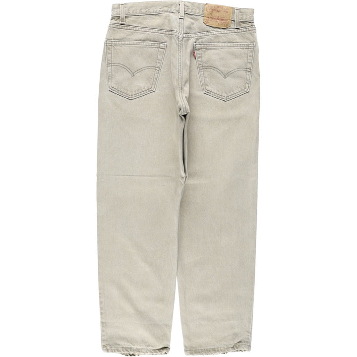 90'S Levi's 550 Relaxed Fit Tapered Denim Pants Made in USA Men's W34 Vintage cotton Khaki type Vintage Second Hand