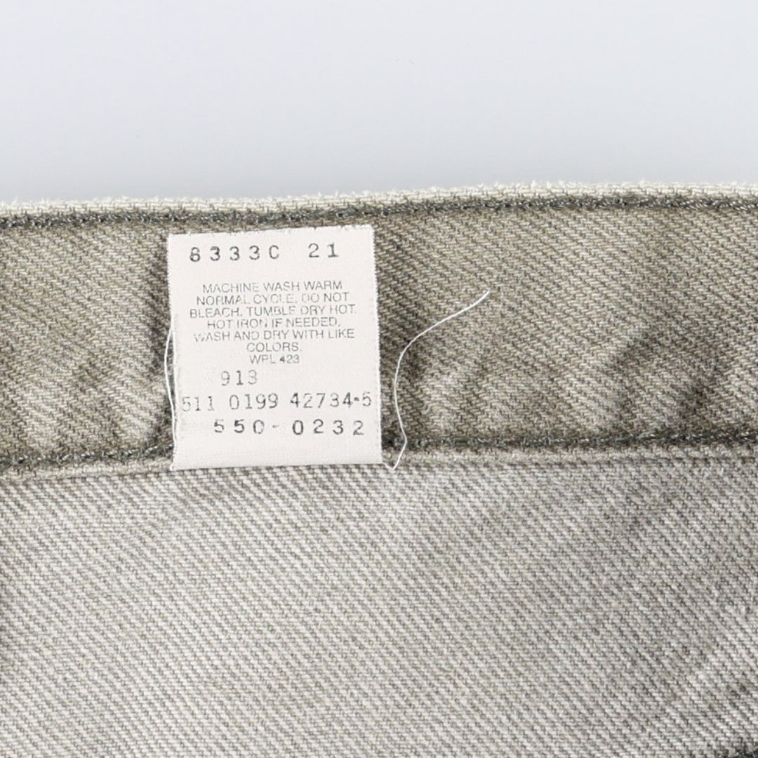 90'S Levi's 550 Relaxed Fit Tapered Denim Pants Made in USA Men's W34 Vintage cotton Khaki type Vintage Second Hand