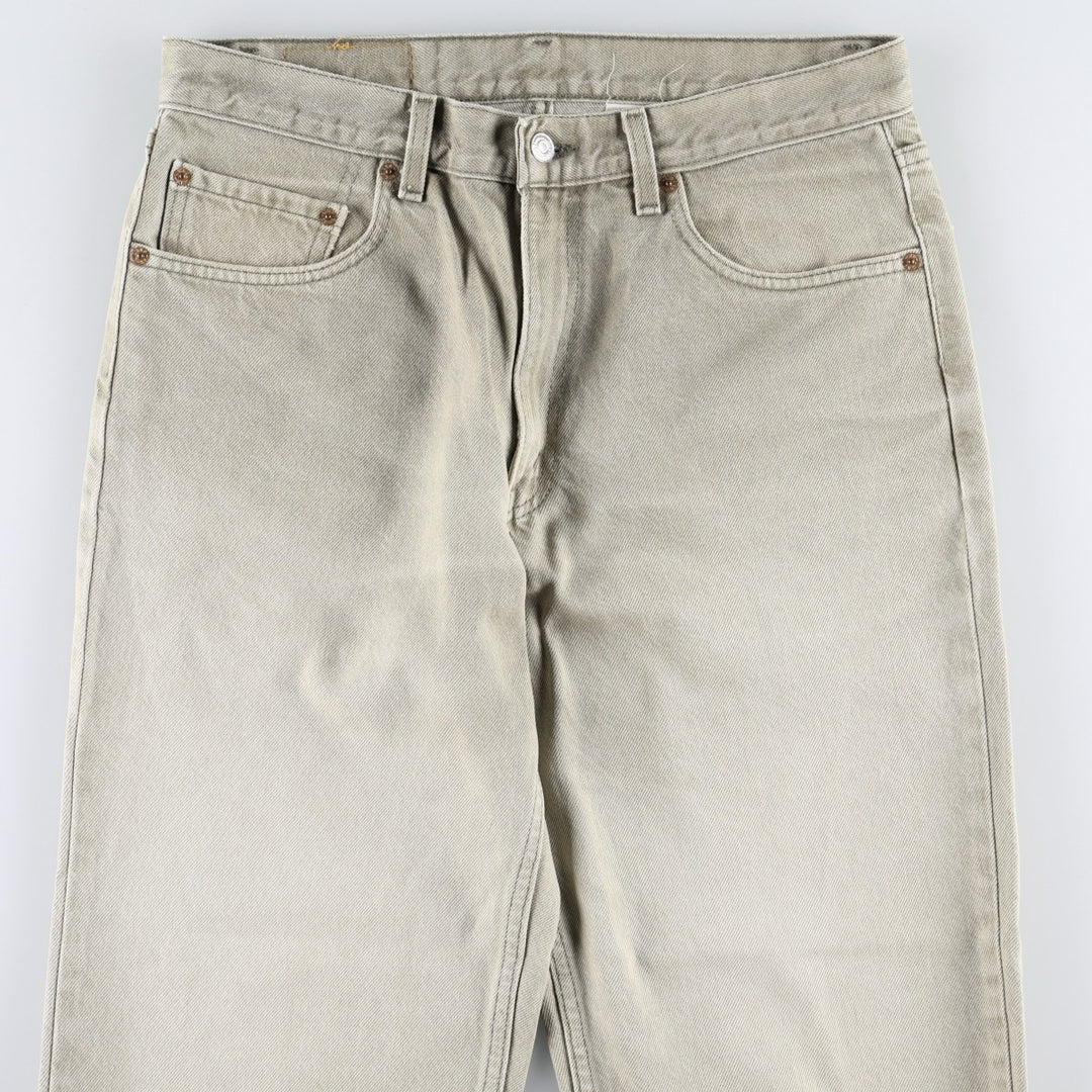 90'S Levi's 550 Relaxed Fit Tapered Denim Pants Made in USA Men's W34 Vintage cotton Khaki type Vintage Second Hand