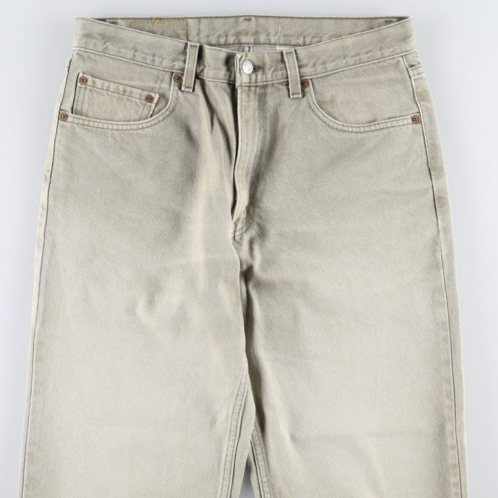 90'S Levi's 550 Relaxed Fit Tapered Denim Pants Made in USA Men's W34 Vintage cotton Khaki type Vintage Second Hand