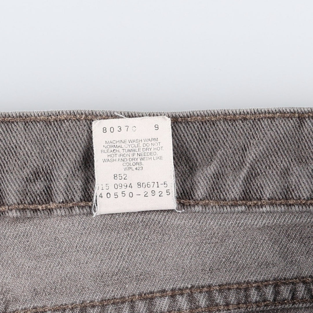 90'S Levi's 550 Relaxed Fit Tapered Leg Tapered Denim Pants, Painted Orange Tab, Made in USA, Men's Size W34 (approx.) cotton gray type Vintage Second Hand