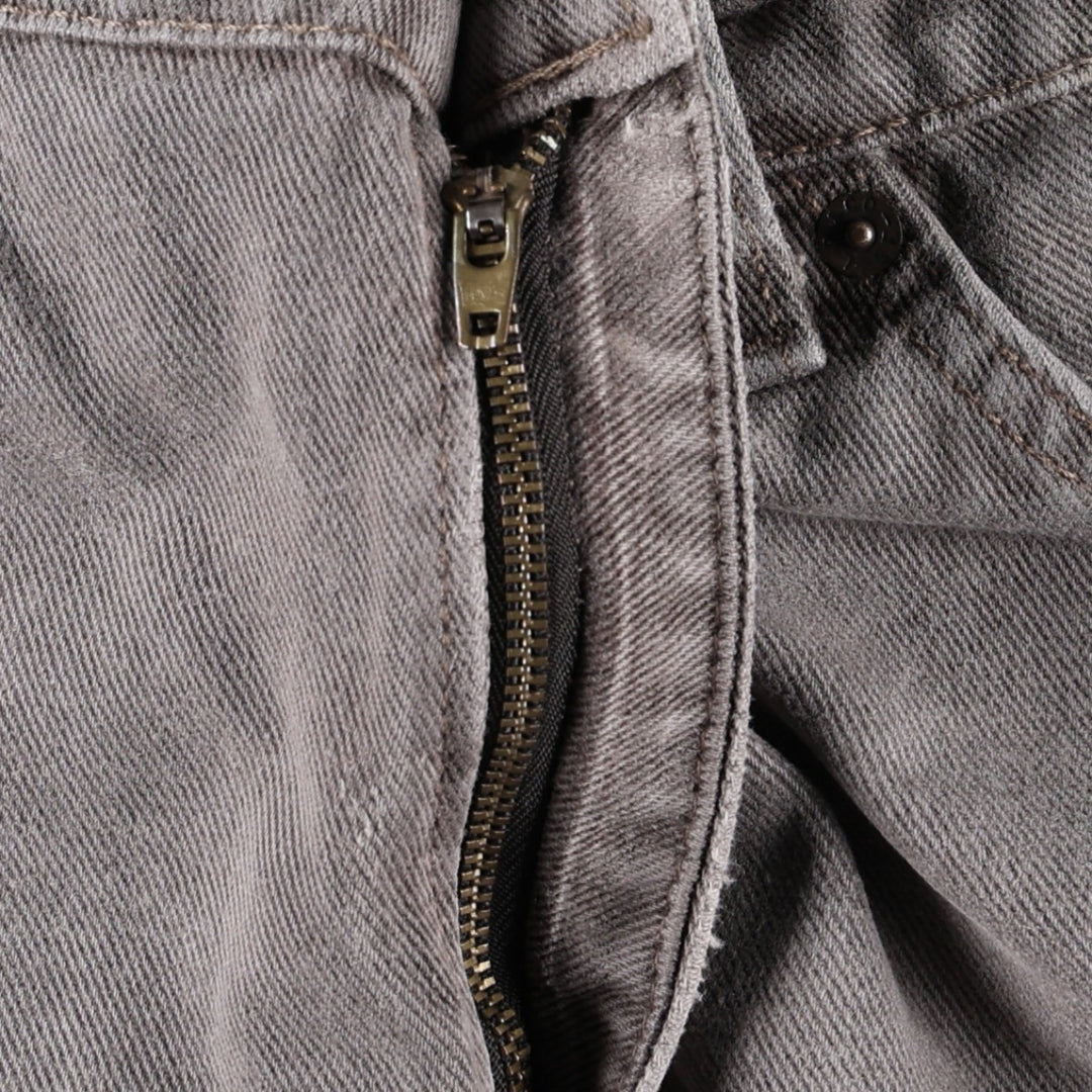 90'S Levi's 550 Relaxed Fit Tapered Leg Tapered Denim Pants, Painted Orange Tab, Made in USA, Men's Size W34 (approx.) cotton gray type Vintage Second Hand