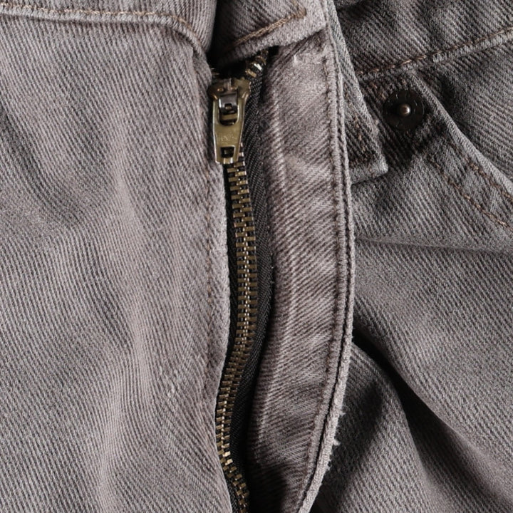 90'S Levi's 550 Relaxed Fit Tapered Leg Tapered Denim Pants, Painted Orange Tab, Made in USA, Men's Size W34 (approx.) cotton gray type Vintage Second Hand