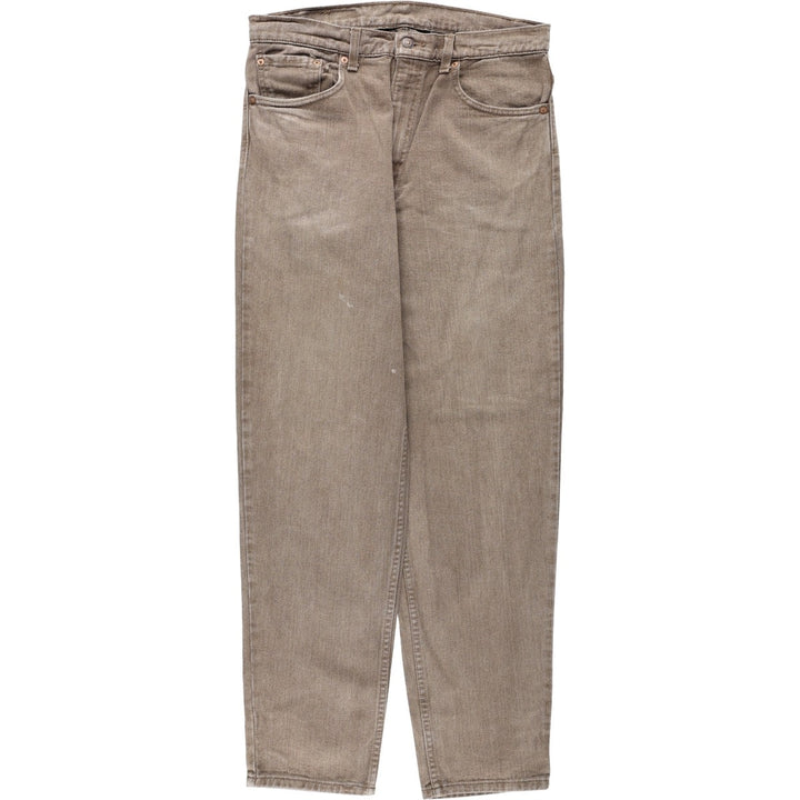 Levi's 550-0948 Tapered Denim Pants, Made in USA, Men's Size W34 (approx.) cotton Khaki type beige Vintage Second Hand