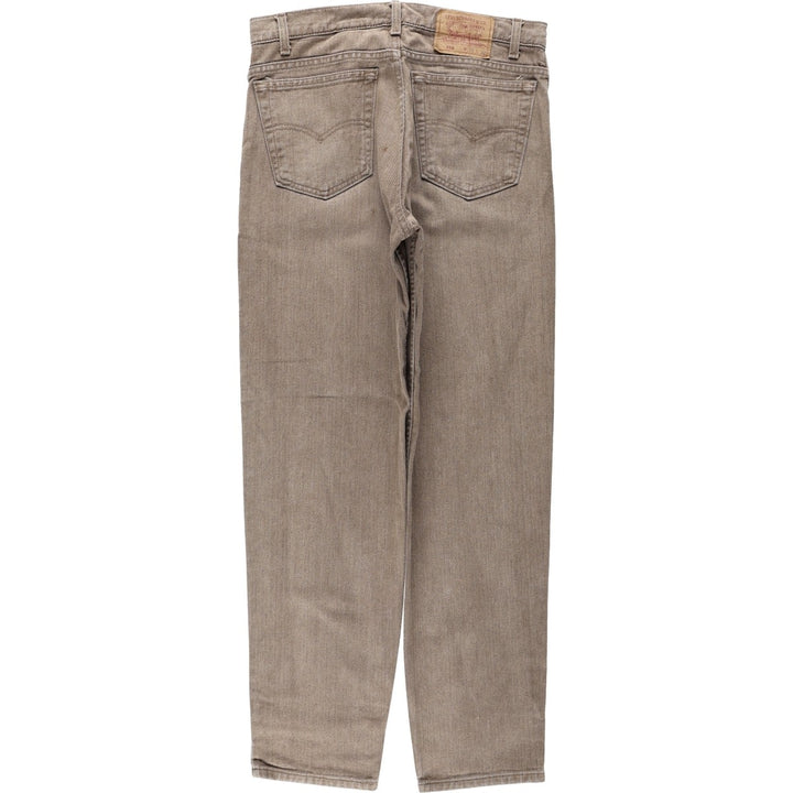 Levi's 550-0948 Tapered Denim Pants, Made in USA, Men's Size W34 (approx.) cotton Khaki type beige Vintage Second Hand