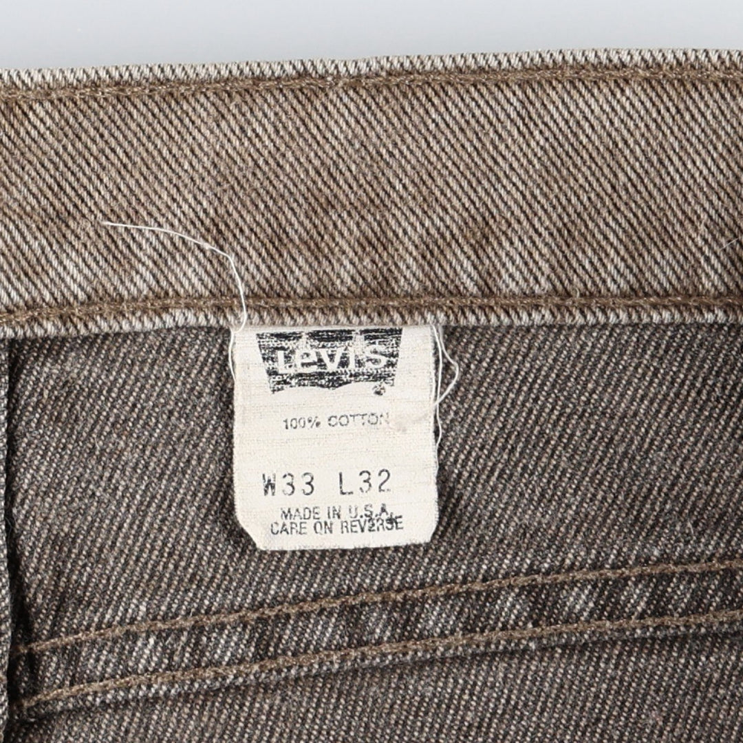Levi's 550-0948 Tapered Denim Pants, Made in USA, Men's Size W34 (approx.) cotton Khaki type beige Vintage Second Hand