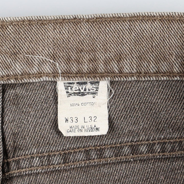 Levi's 550-0948 Tapered Denim Pants, Made in USA, Men's Size W34 (approx.) cotton Khaki type beige Vintage Second Hand