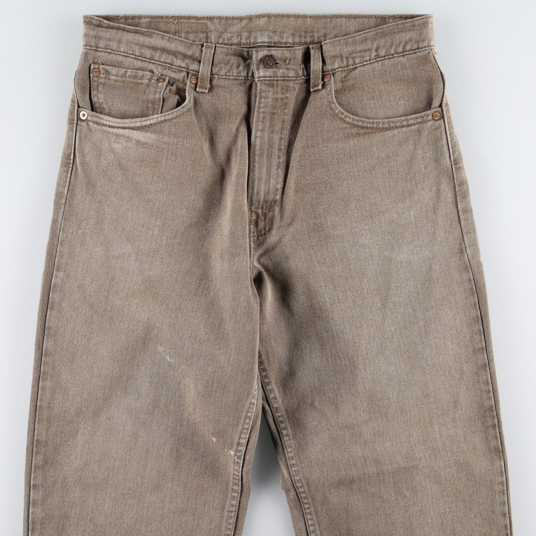 Levi's 550-0948 Tapered Denim Pants, Made in USA, Men's Size W34 (approx.) cotton Khaki type beige Vintage Second Hand