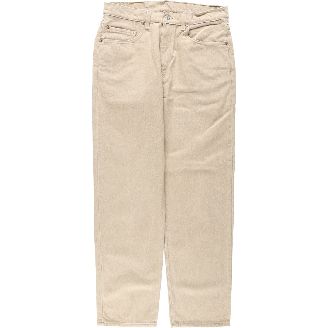 90'S Levi's 550 Relaxed Fit Tapered Denim Pants Made in USA Men's W34 Vintage cotton Beige type Vintage Second Hand