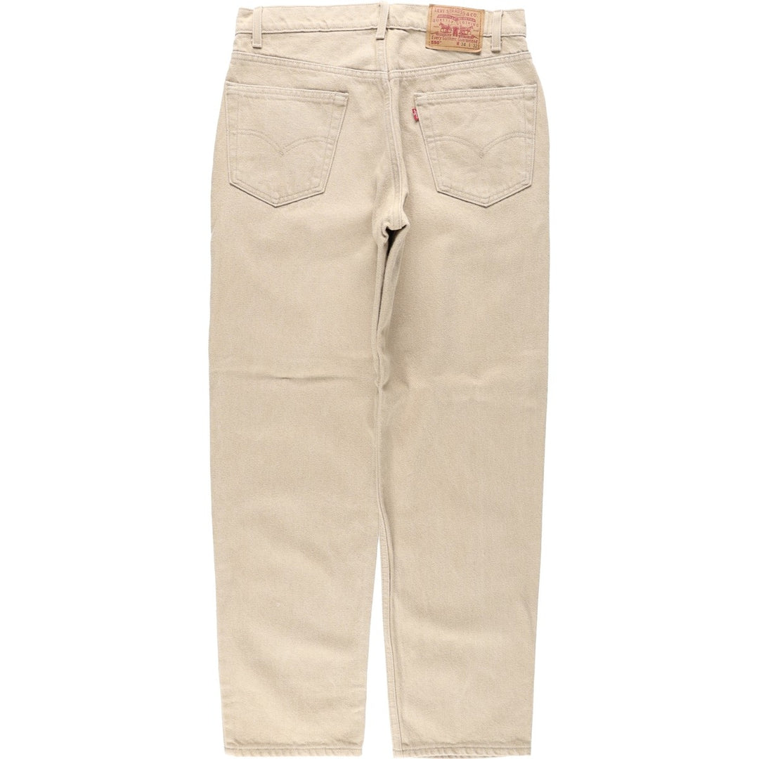 90'S Levi's 550 Relaxed Fit Tapered Denim Pants Made in USA Men's W34 Vintage cotton Beige type Vintage Second Hand