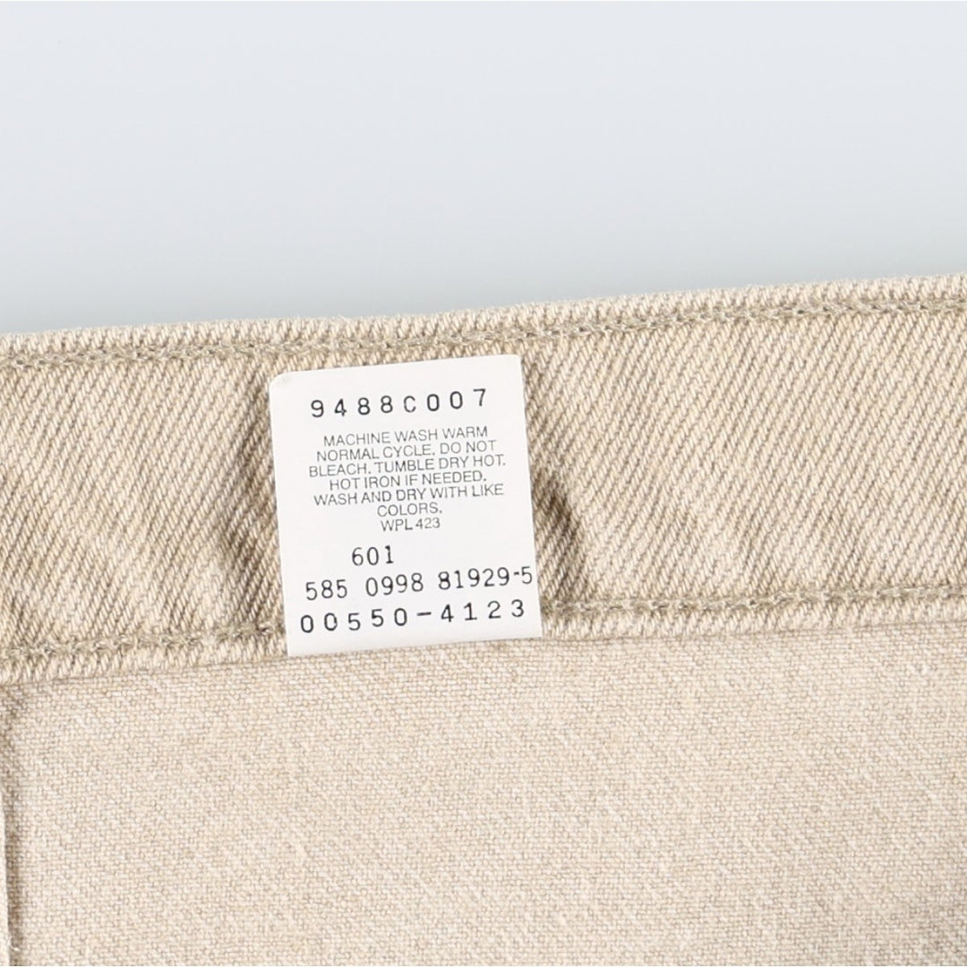 90'S Levi's 550 Relaxed Fit Tapered Denim Pants Made in USA Men's W34 Vintage cotton Beige type Vintage Second Hand