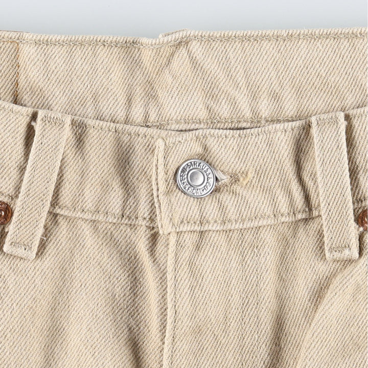 90'S Levi's 550 Relaxed Fit Tapered Denim Pants Made in USA Men's W34 Vintage cotton Beige type Vintage Second Hand