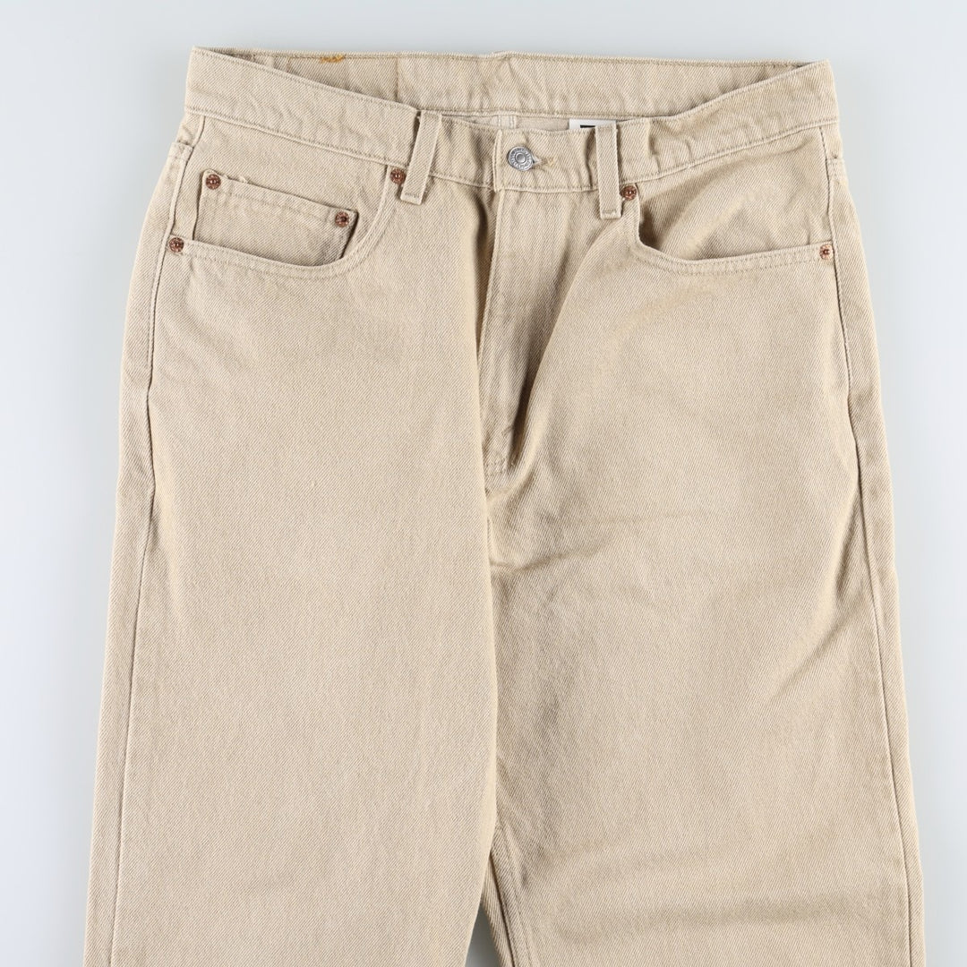 90'S Levi's 550 Relaxed Fit Tapered Denim Pants Made in USA Men's W34 Vintage cotton Beige type Vintage Second Hand