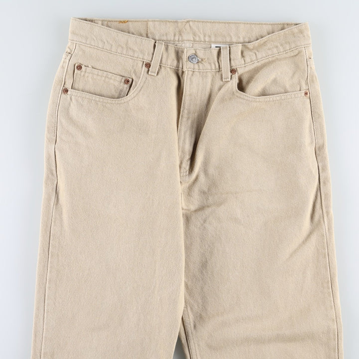 90'S Levi's 550 Relaxed Fit Tapered Denim Pants Made in USA Men's W34 Vintage cotton Beige type Vintage Second Hand