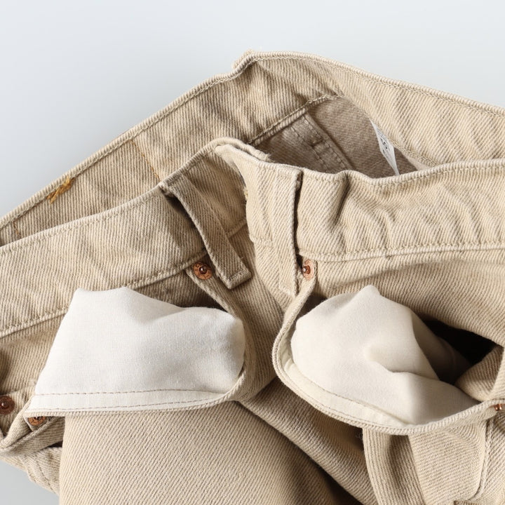 90'S Levi's 550 Relaxed Fit Tapered Denim Pants Made in USA Men's W34 Vintage cotton Beige type Vintage Second Hand