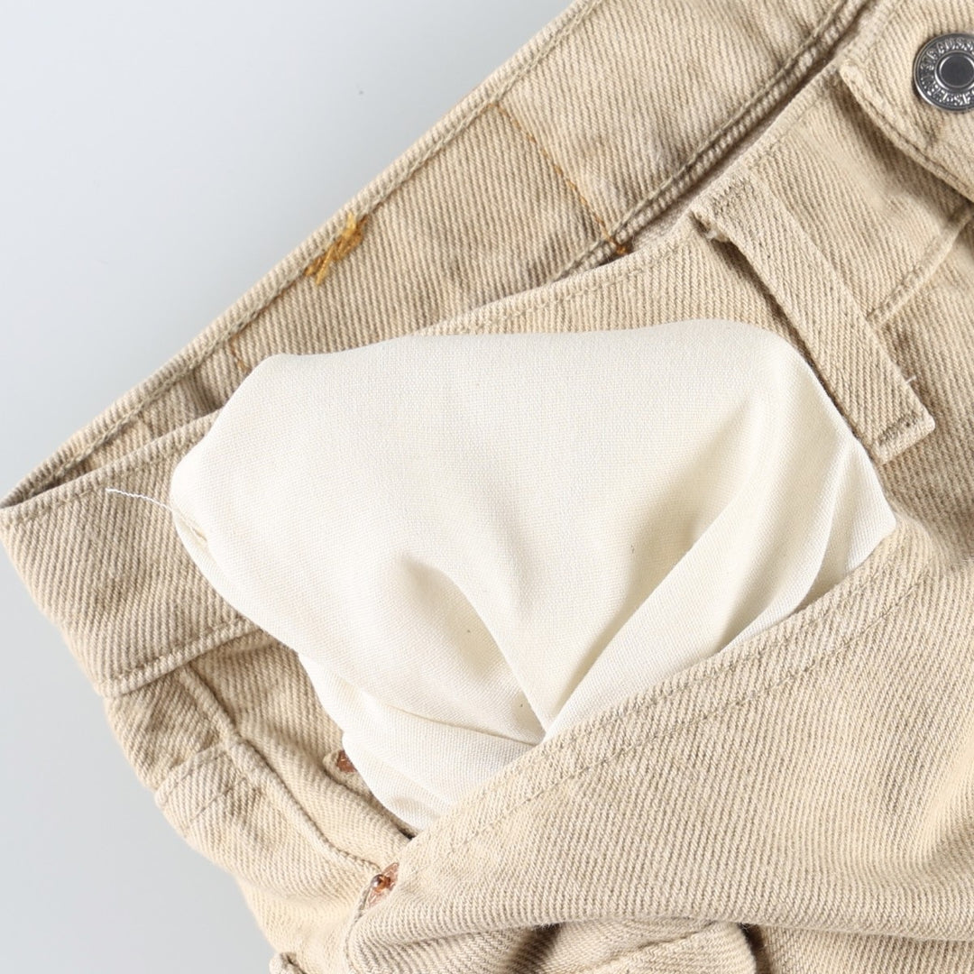 90'S Levi's 550 Relaxed Fit Tapered Denim Pants Made in USA Men's W34 Vintage cotton Beige type Vintage Second Hand