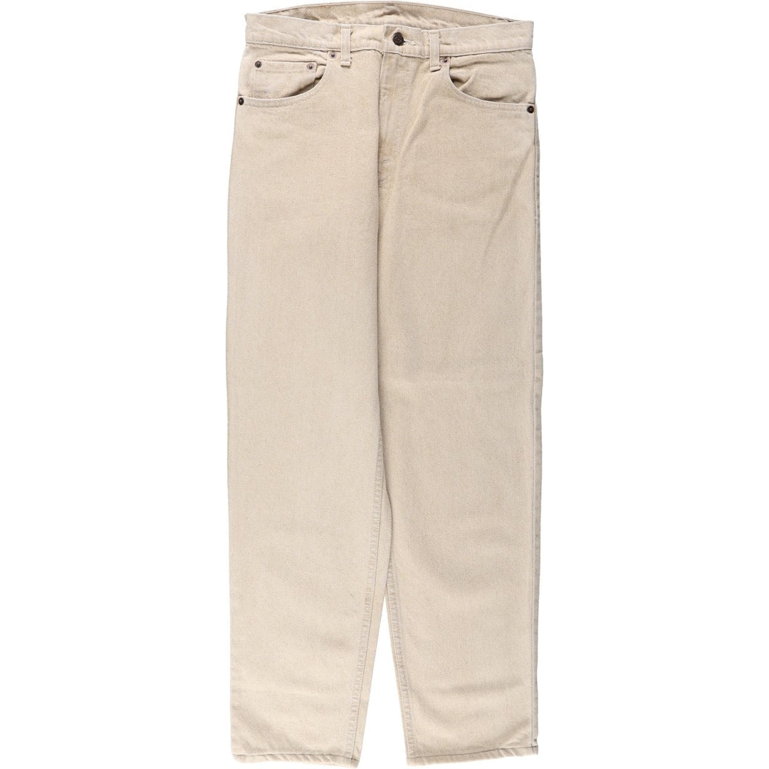 1990'S Levi's 550-4824 Tapered Denim Pants, Made in USA, Men's Size W32 (approx.), Vintage cotton Beige type Vintage Second Hand