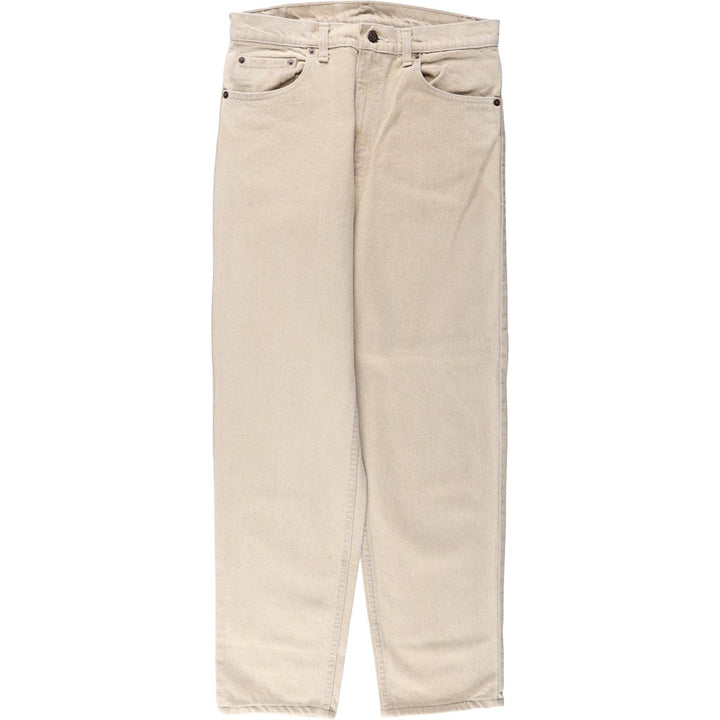 1990'S Levi's 550-4824 Tapered Denim Pants, Made in USA, Men's Size W32 (approx.), Vintage cotton Beige type Vintage Second Hand