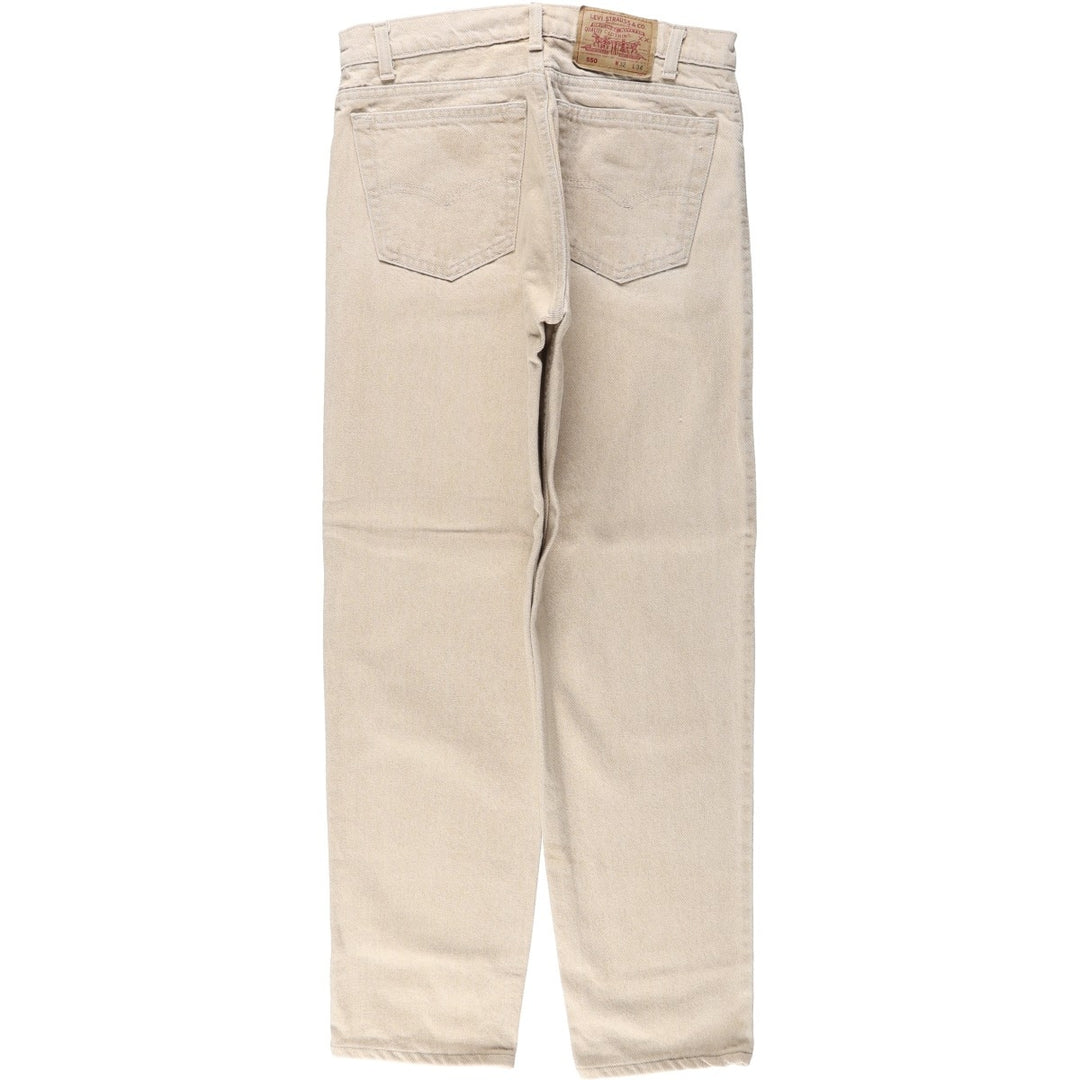 1990'S Levi's 550-4824 Tapered Denim Pants, Made in USA, Men's Size W32 (approx.), Vintage cotton Beige type Vintage Second Hand