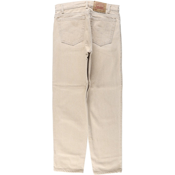1990'S Levi's 550-4824 Tapered Denim Pants, Made in USA, Men's Size W32 (approx.), Vintage cotton Beige type Vintage Second Hand
