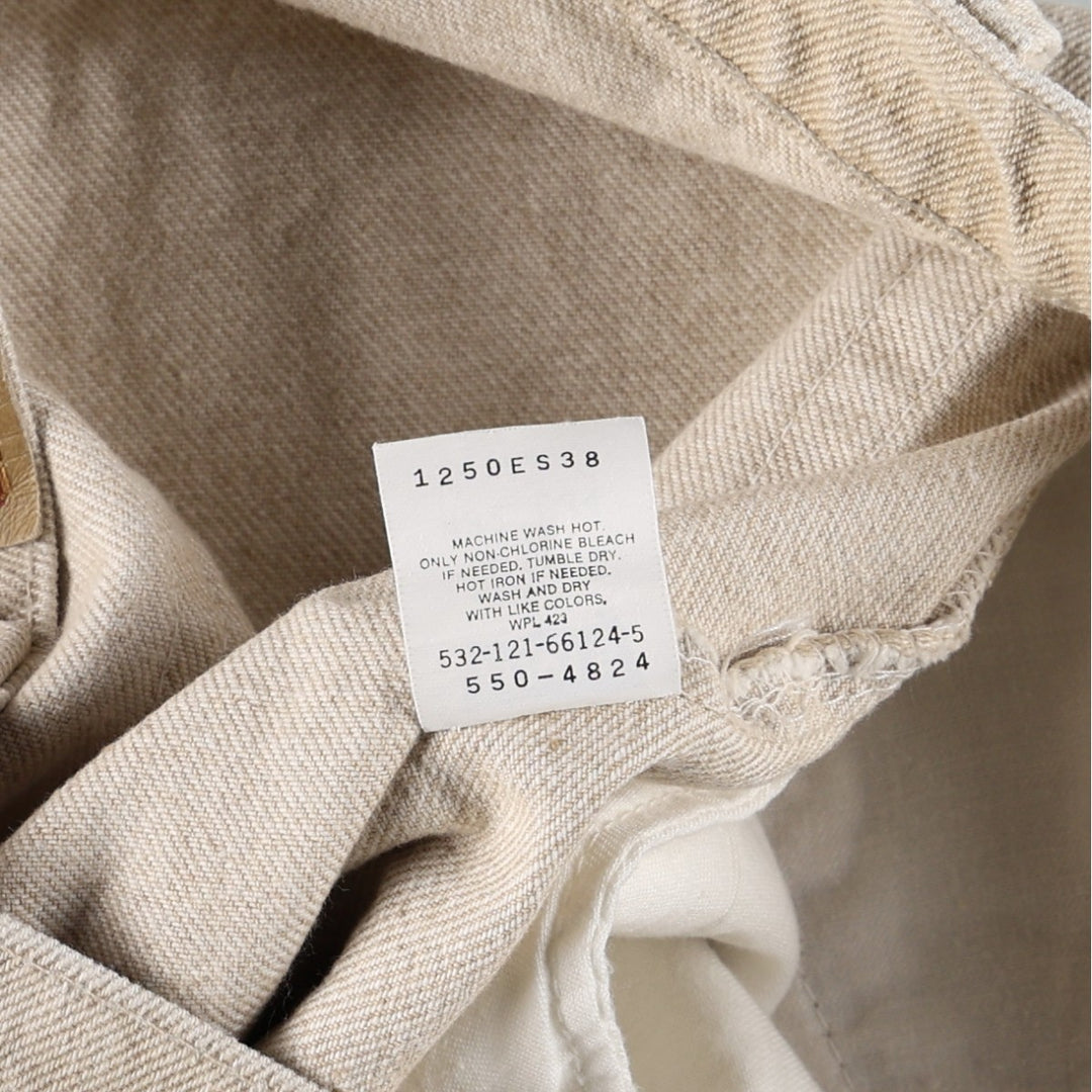 1990'S Levi's 550-4824 Tapered Denim Pants, Made in USA, Men's Size W32 (approx.), Vintage cotton Beige type Vintage Second Hand
