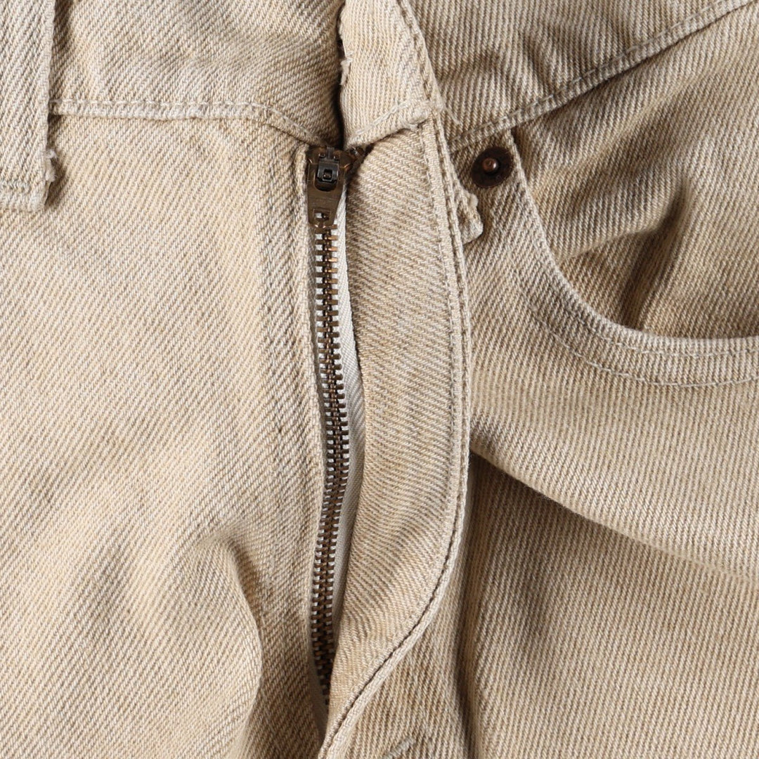 1990'S Levi's 550-4824 Tapered Denim Pants, Made in USA, Men's Size W32 (approx.), Vintage cotton Beige type Vintage Second Hand