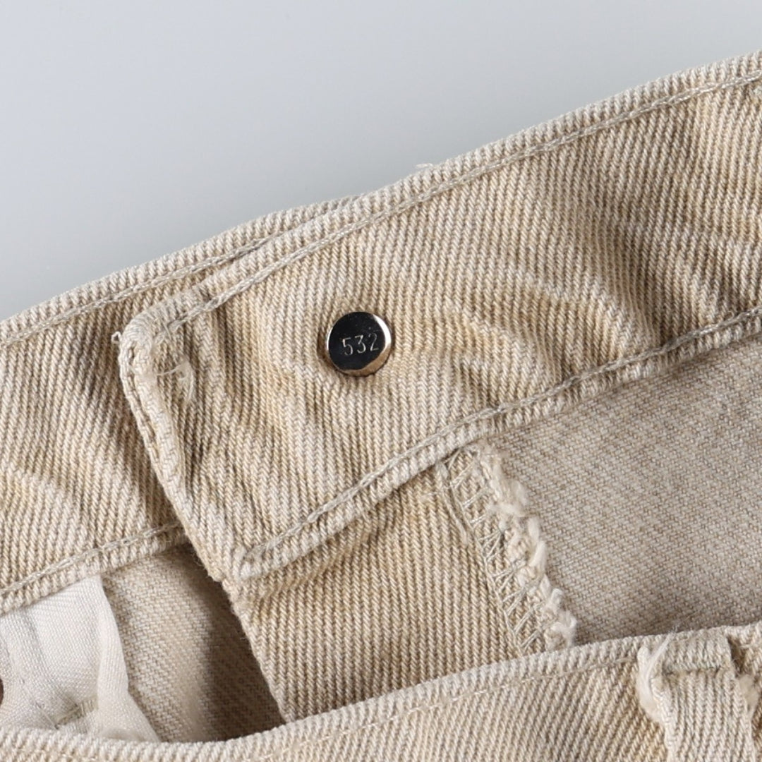 1990'S Levi's 550-4824 Tapered Denim Pants, Made in USA, Men's Size W32 (approx.), Vintage cotton Beige type Vintage Second Hand
