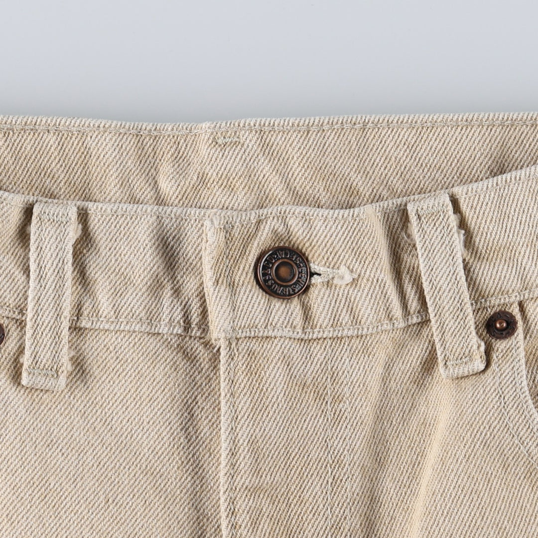 1990'S Levi's 550-4824 Tapered Denim Pants, Made in USA, Men's Size W32 (approx.), Vintage cotton Beige type Vintage Second Hand