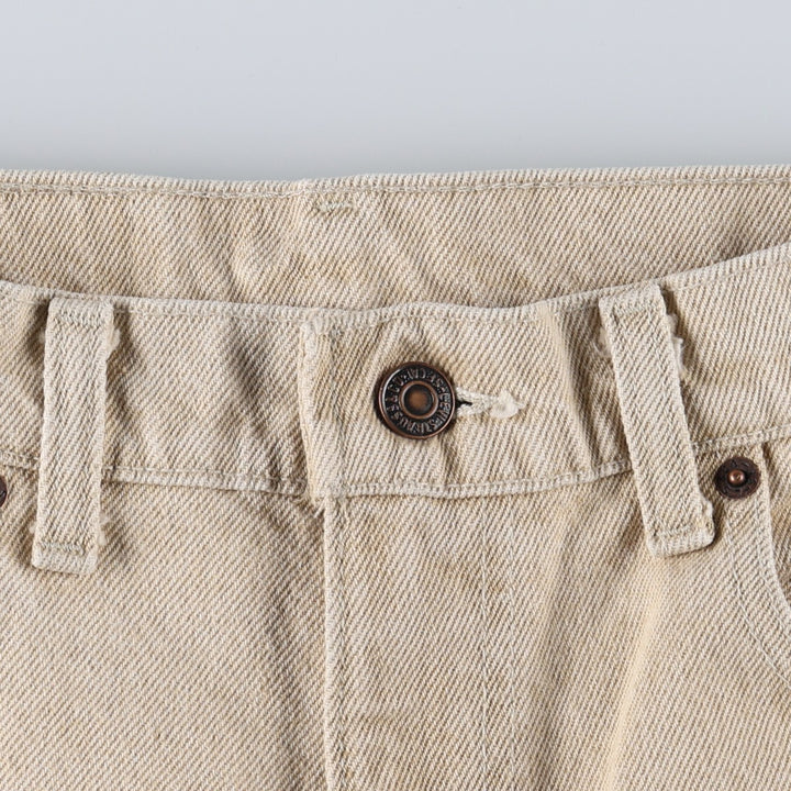 1990'S Levi's 550-4824 Tapered Denim Pants, Made in USA, Men's Size W32 (approx.), Vintage cotton Beige type Vintage Second Hand