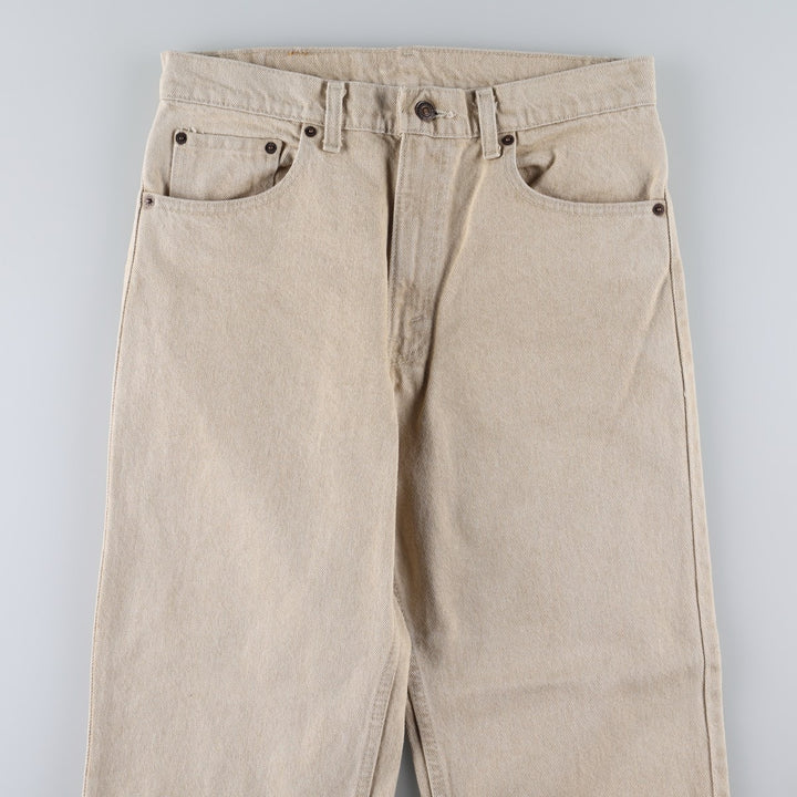 1990'S Levi's 550-4824 Tapered Denim Pants, Made in USA, Men's Size W32 (approx.), Vintage cotton Beige type Vintage Second Hand