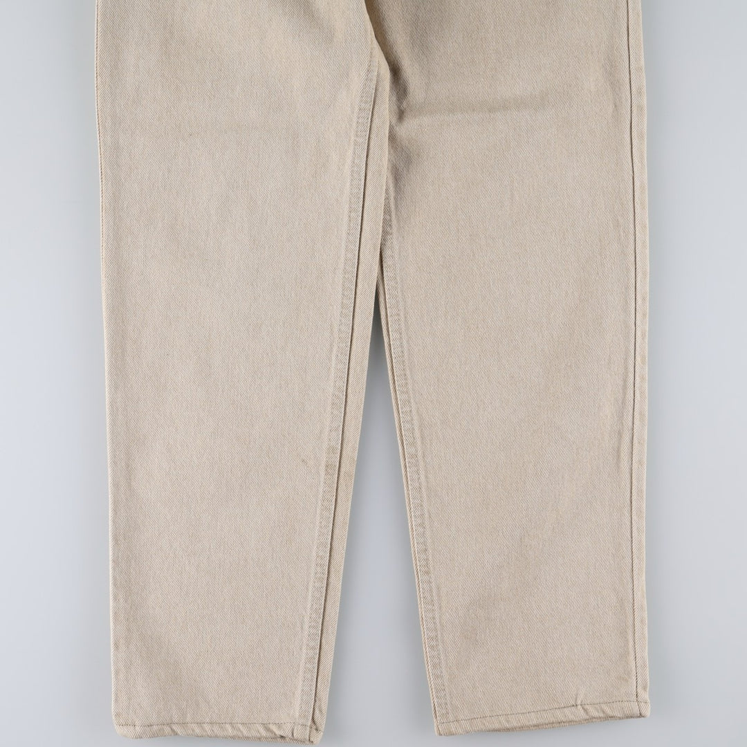 1990'S Levi's 550-4824 Tapered Denim Pants, Made in USA, Men's Size W32 (approx.), Vintage cotton Beige type Vintage Second Hand