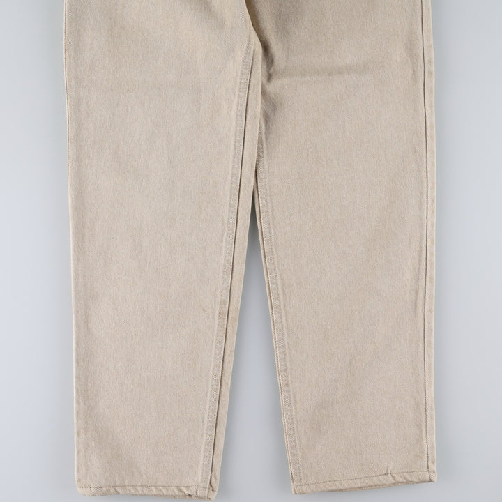 1990'S Levi's 550-4824 Tapered Denim Pants, Made in USA, Men's Size W32 (approx.), Vintage cotton Beige type Vintage Second Hand