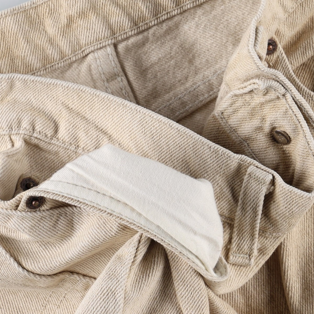 1990'S Levi's 550-4824 Tapered Denim Pants, Made in USA, Men's Size W32 (approx.), Vintage cotton Beige type Vintage Second Hand
