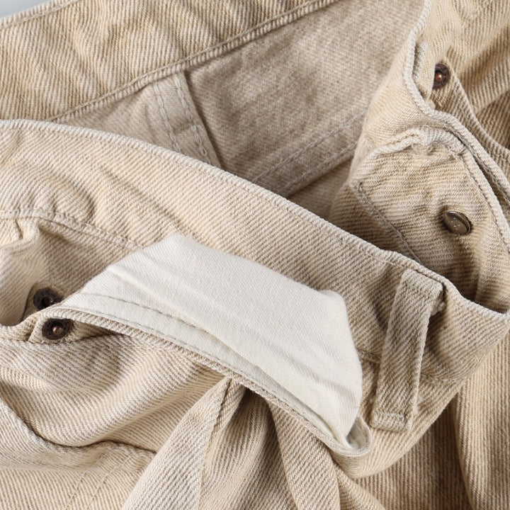 1990'S Levi's 550-4824 Tapered Denim Pants, Made in USA, Men's Size W32 (approx.), Vintage cotton Beige type Vintage Second Hand