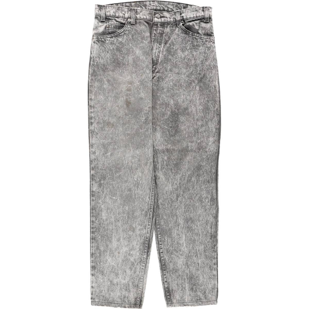 1990'S Levi's 40550 4158 Chemical Wash Tapered Denim Pants, Made in USA, Men's W32 (approx.), Vintage cotton gray type Vintage Second Hand