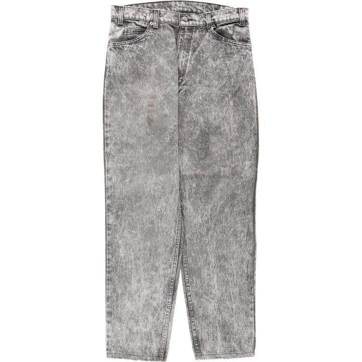 1990'S Levi's 40550 4158 Chemical Wash Tapered Denim Pants, Made in USA, Men's W32 (approx.), Vintage cotton gray type Vintage Second Hand