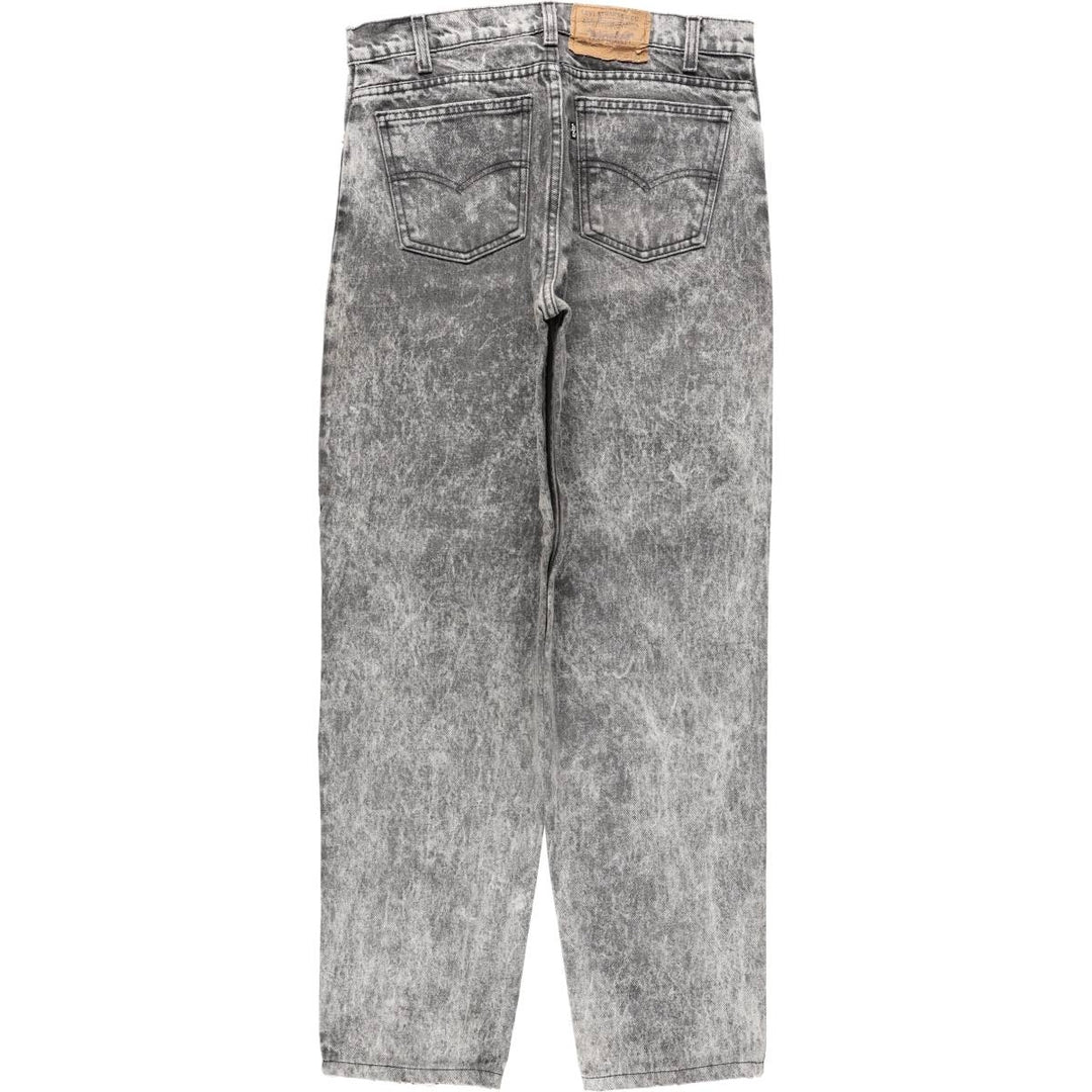 1990'S Levi's 40550 4158 Chemical Wash Tapered Denim Pants, Made in USA, Men's W32 (approx.), Vintage cotton gray type Vintage Second Hand