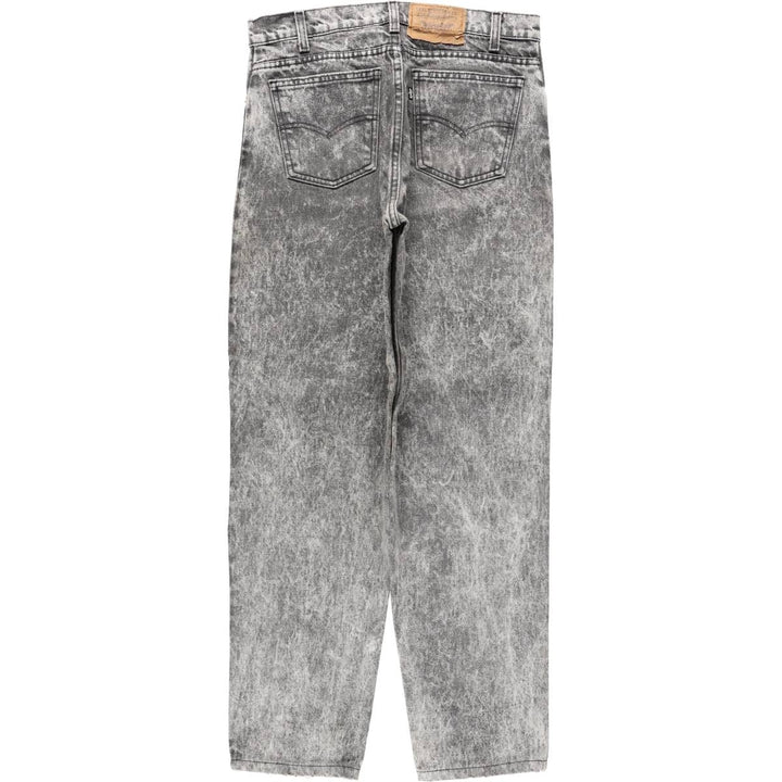 1990'S Levi's 40550 4158 Chemical Wash Tapered Denim Pants, Made in USA, Men's W32 (approx.), Vintage cotton gray type Vintage Second Hand