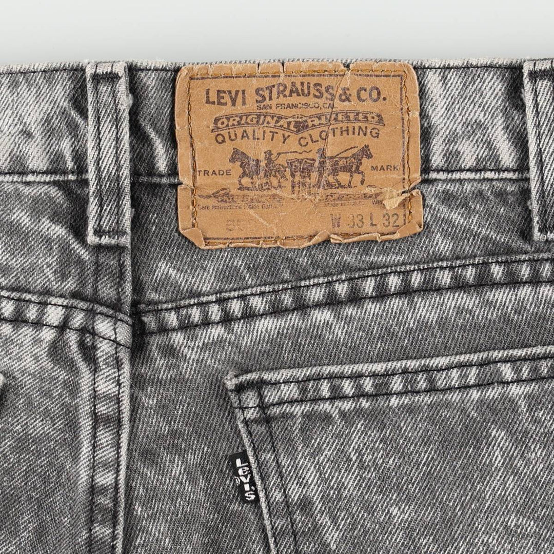 1990'S Levi's 40550 4158 Chemical Wash Tapered Denim Pants, Made in USA, Men's W32 (approx.), Vintage cotton gray type Vintage Second Hand
