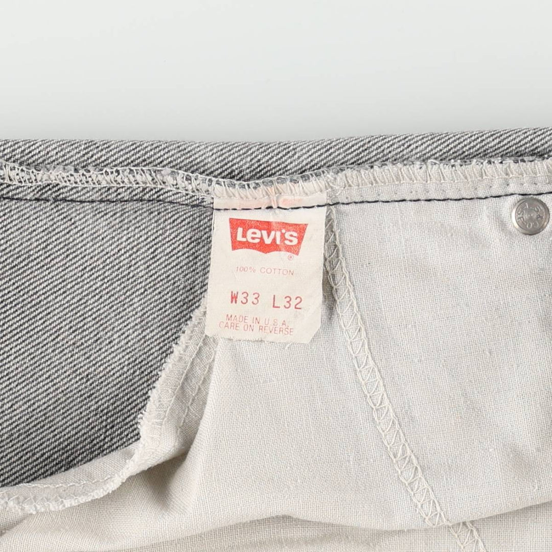 1990'S Levi's 40550 4158 Chemical Wash Tapered Denim Pants, Made in USA, Men's W32 (approx.), Vintage cotton gray type Vintage Second Hand