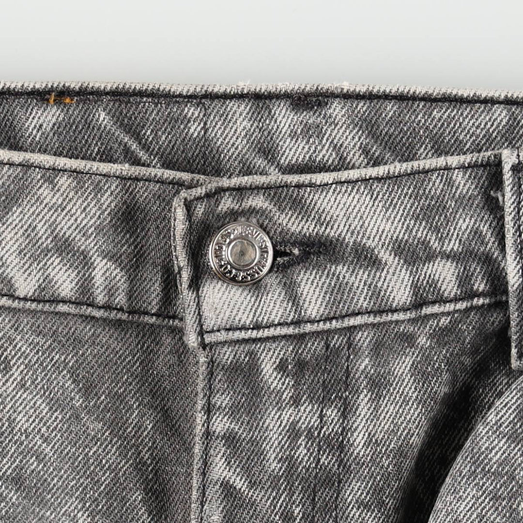 1990'S Levi's 40550 4158 Chemical Wash Tapered Denim Pants, Made in USA, Men's W32 (approx.), Vintage cotton gray type Vintage Second Hand