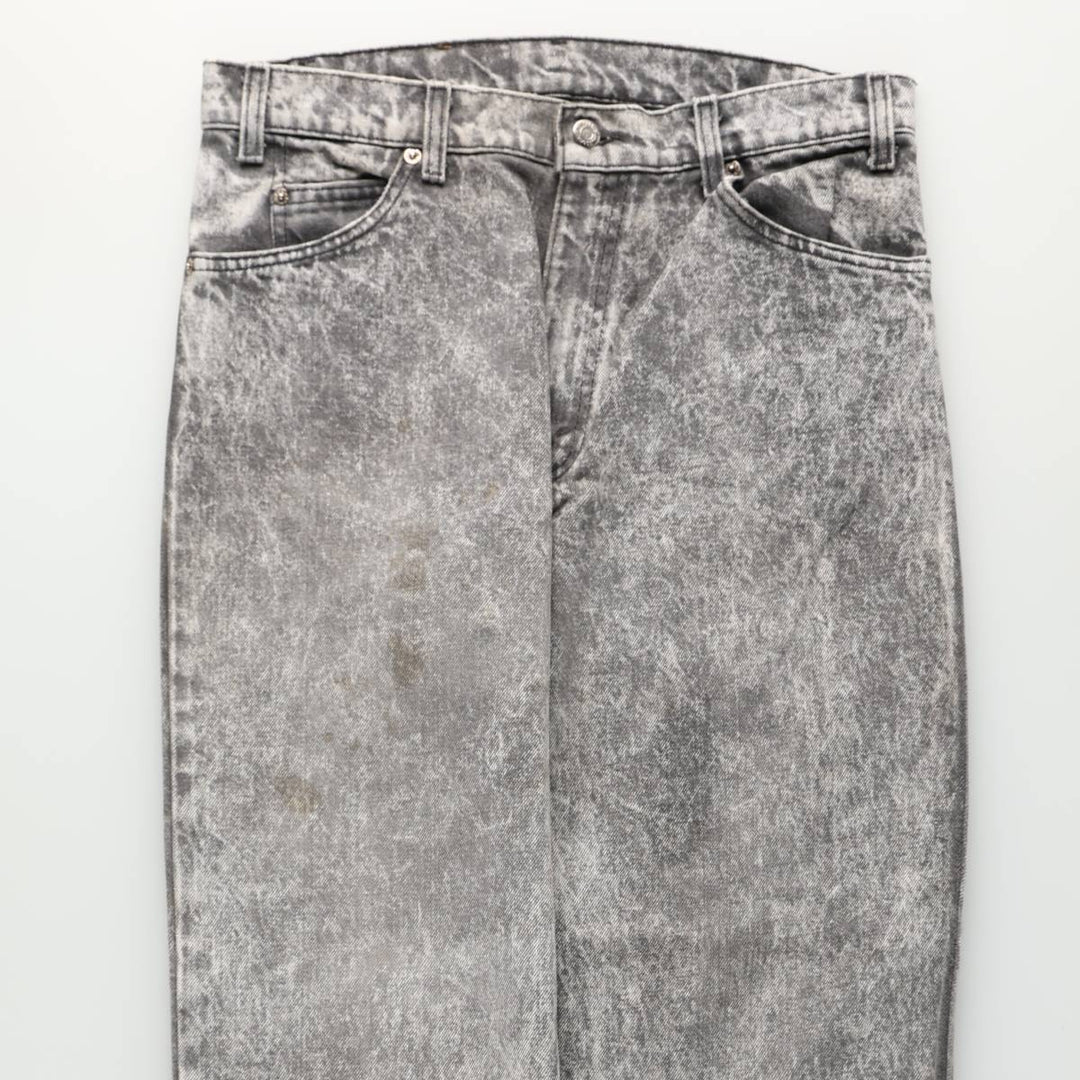 1990'S Levi's 40550 4158 Chemical Wash Tapered Denim Pants, Made in USA, Men's W32 (approx.), Vintage cotton gray type Vintage Second Hand
