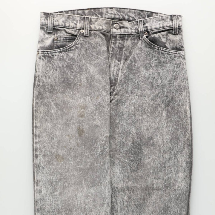 1990'S Levi's 40550 4158 Chemical Wash Tapered Denim Pants, Made in USA, Men's W32 (approx.), Vintage cotton gray type Vintage Second Hand