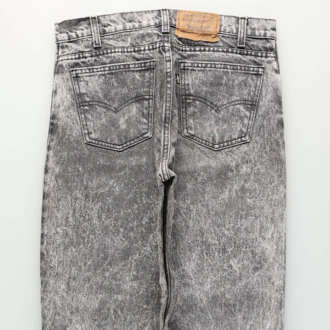 1990'S Levi's 40550 4158 Chemical Wash Tapered Denim Pants, Made in USA, Men's W32 (approx.), Vintage cotton gray type Vintage Second Hand